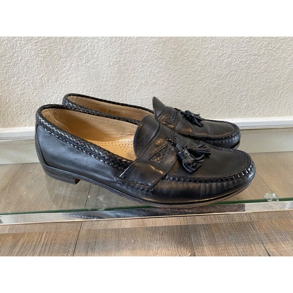 Allen Edmonds Maxfield Mens 11.5 D Black Leather Tassel Comfort Loafer Shoes main image 7